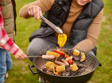 un barbecue en famille