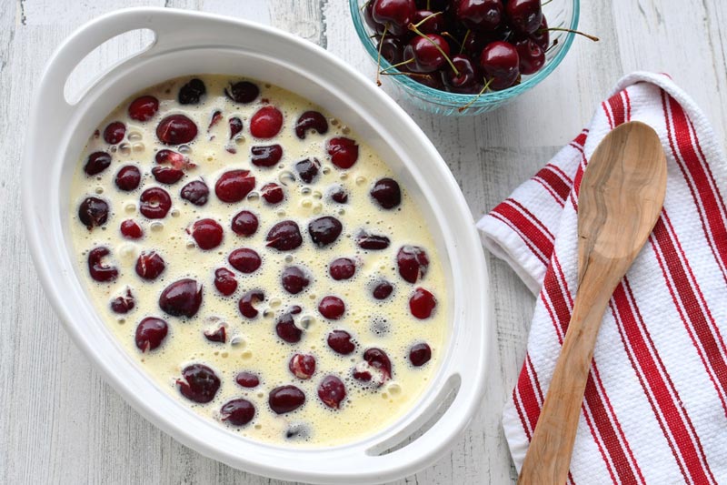 une recette facile et simple d'un clafoutis aux cerises