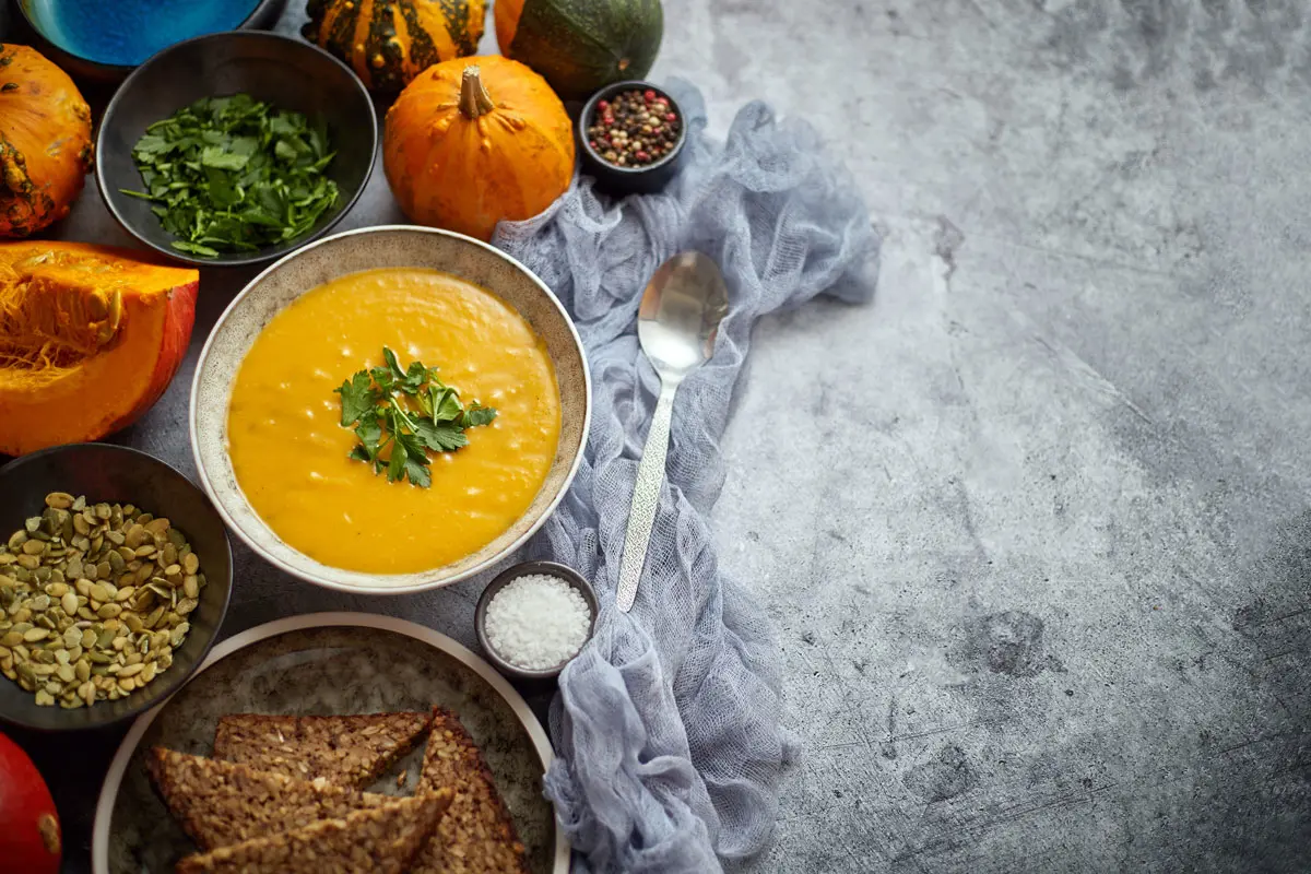 Découvrez un repas complet autour de la citrouille et du potimarron pour Halloween