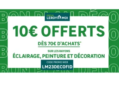 Chez Leroy Merlin à ne pas manquer : 10€ offerts dès 70€ d'achats