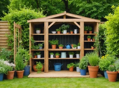 découvrez comment bien ranger votre abri de jardin en choisissant les bonnes étagères pour un espace de stockage efficace et organisé.