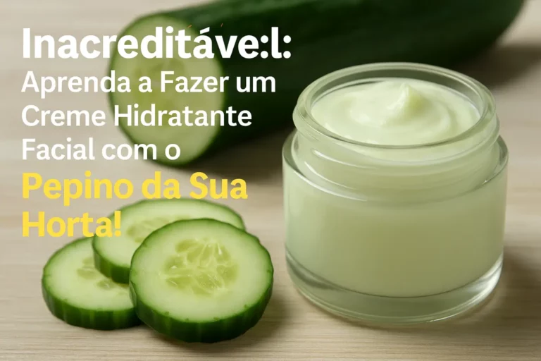 Você Vai Se Surpreender com Este Creme Facial Feito com Pepino da Sua Horta!