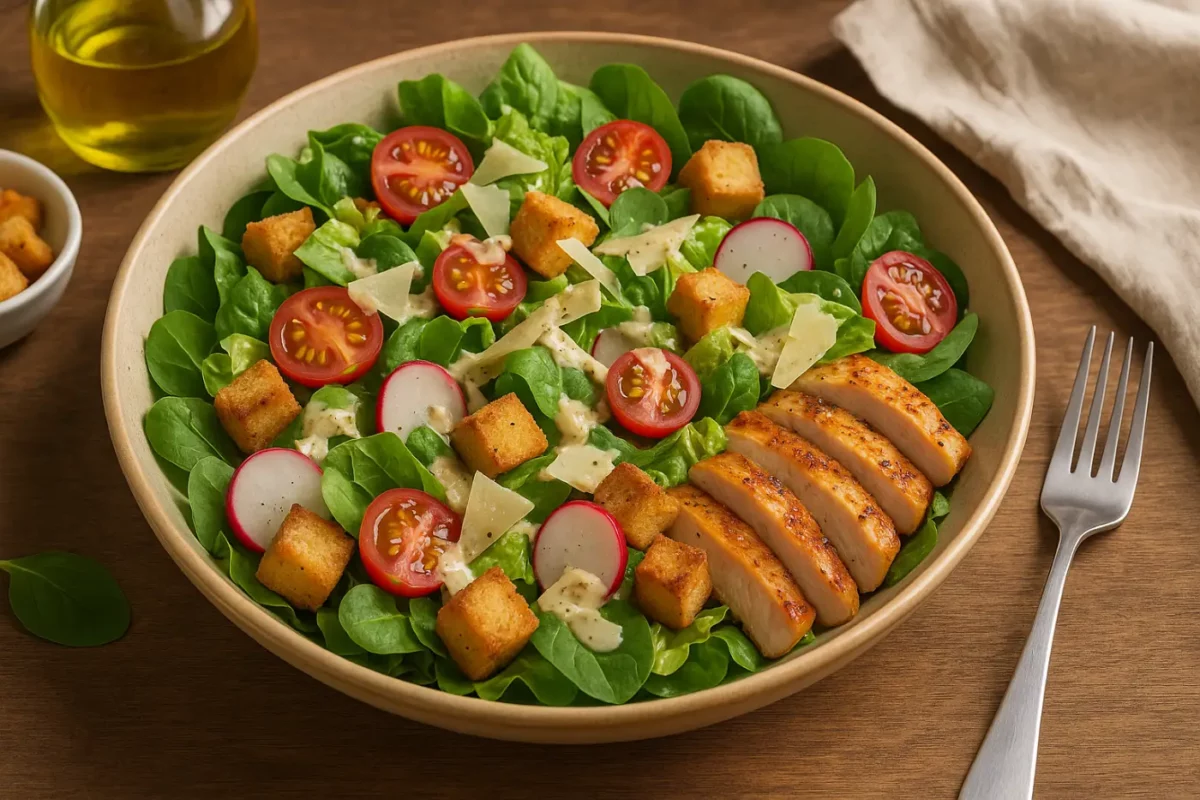 Recette toute simple de la salade César avec vos légumes du jardin !