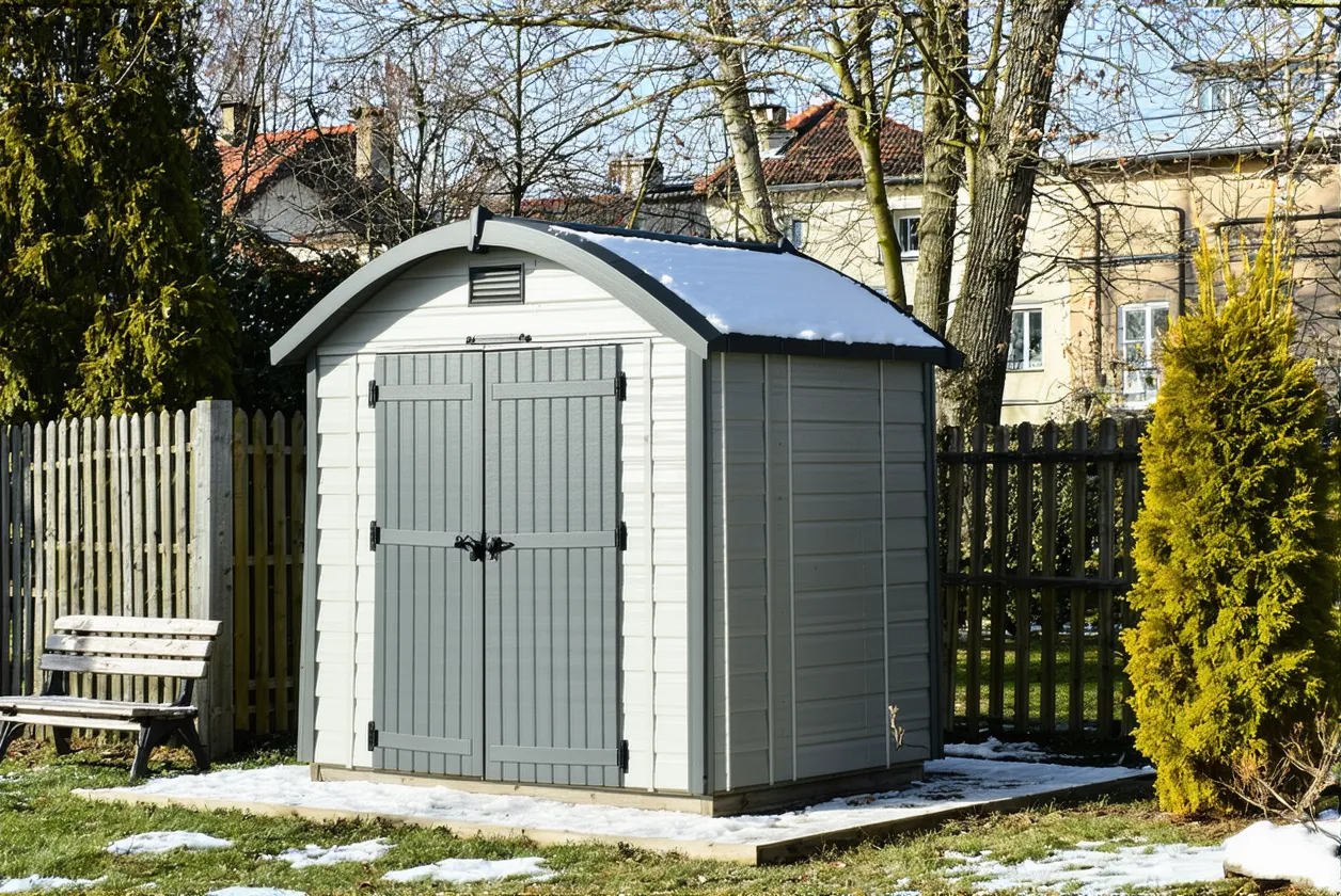 Esthétique hivernale : intégrer votre abri dans le paysage de votre jardin