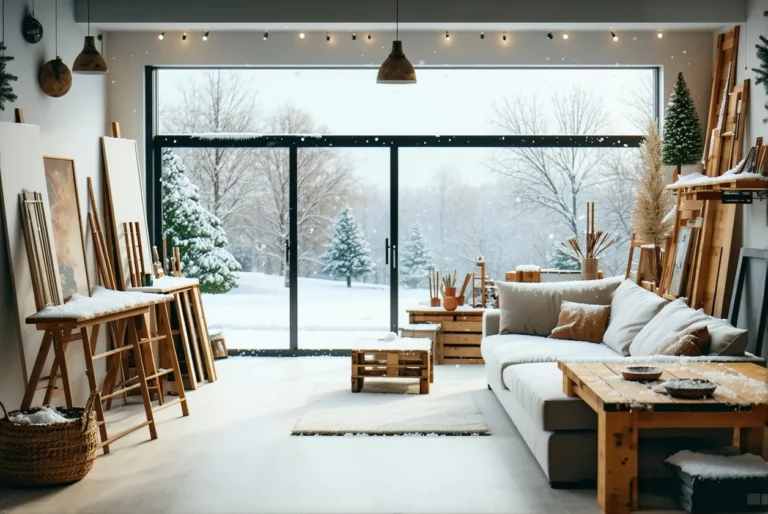 Préparer l’intérieur de l’abri pour l’hiver : aménager un espace atelier/hivernage