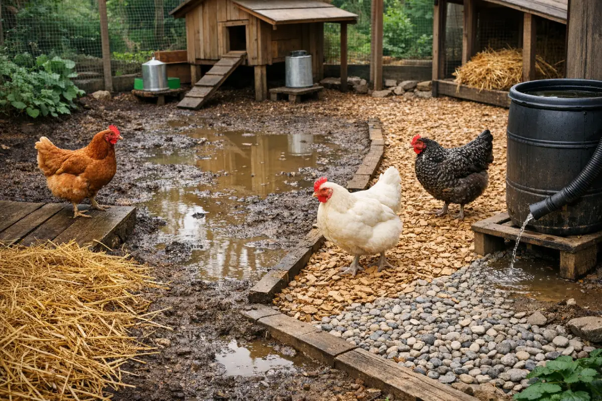 Comment éviter la boue dans votre poulailler ?