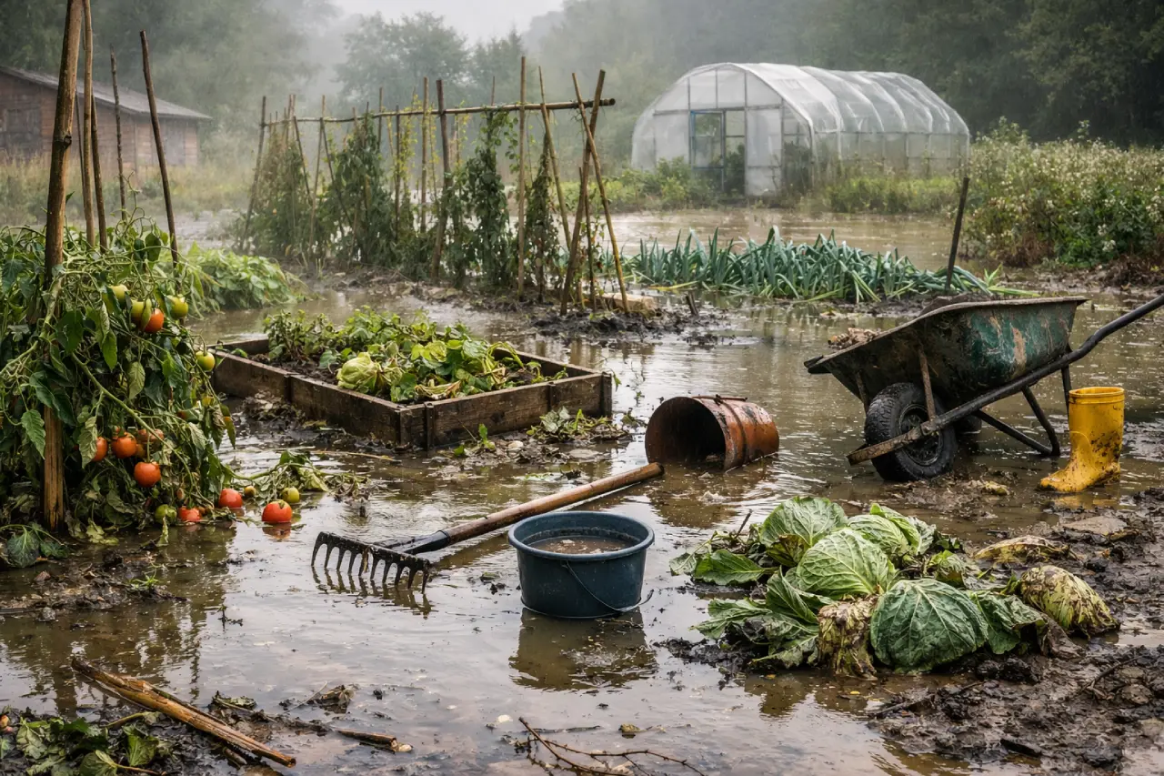 Que faire après épisode cévenole dans le potager ? comment gérer un potager inondé ?