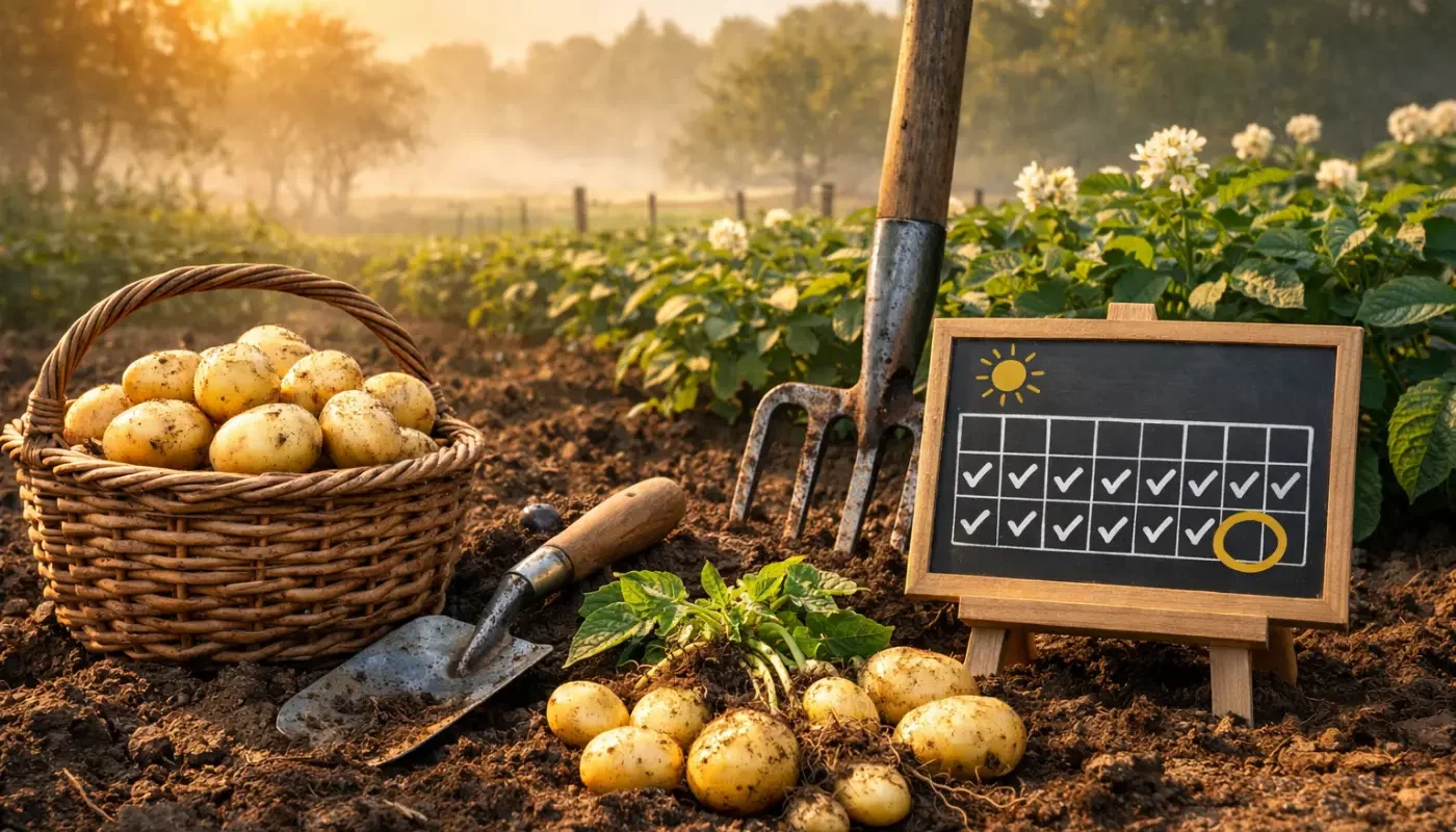 Pommes de terre primeurs : le calendrier jour par jour pour récolter en mai