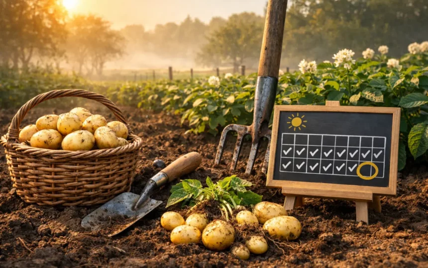 Pommes de terre primeurs : le calendrier jour par jour pour récolter en mai