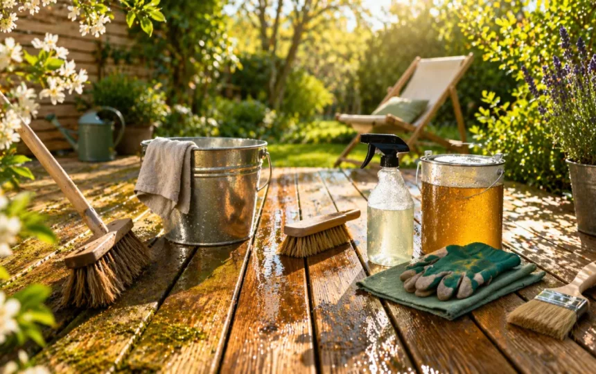 Entretien terrasse en bois au printemps : les bonnes pratiques pour la protéger durablement