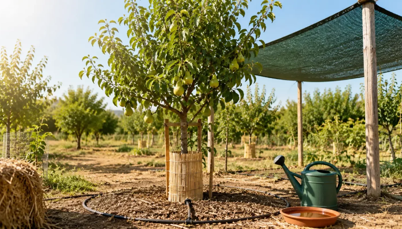 Canicule : comment protéger un poirier et les autres arbres fruitiers