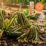 Canicule : pourquoi les feuilles de vos courgettes se fanent même après l&rsquo;arrosage