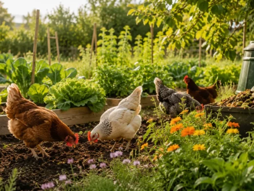 Poules, compost et potager : le trio gagnant pour un jardin naturel