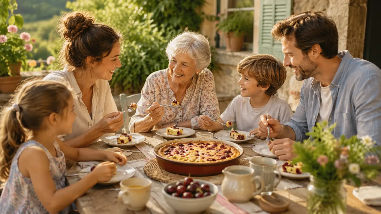 Clafoutis aux fruits du jardin : recette facile avec enfants