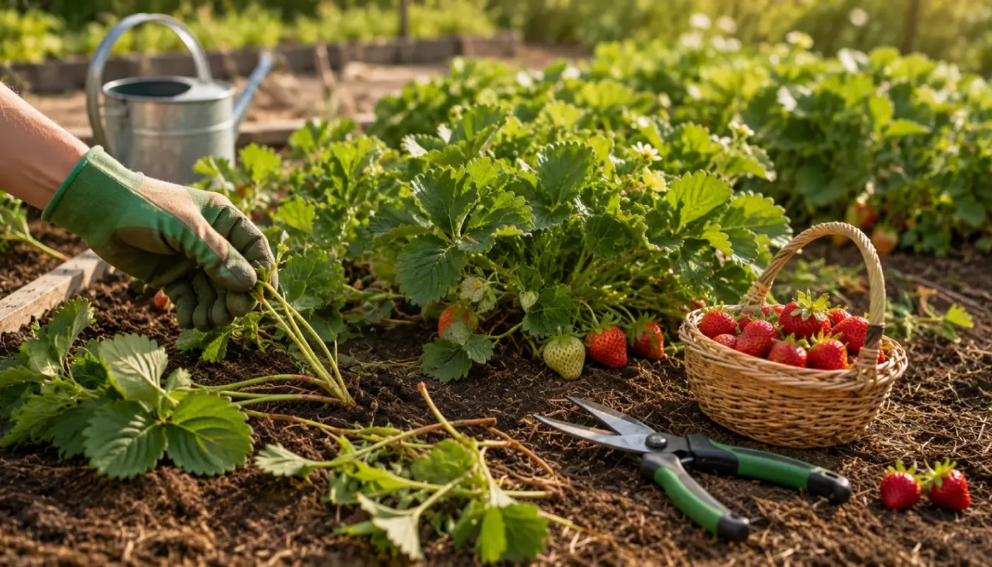 L’importance de l’entretien des fraisiers après la récolte