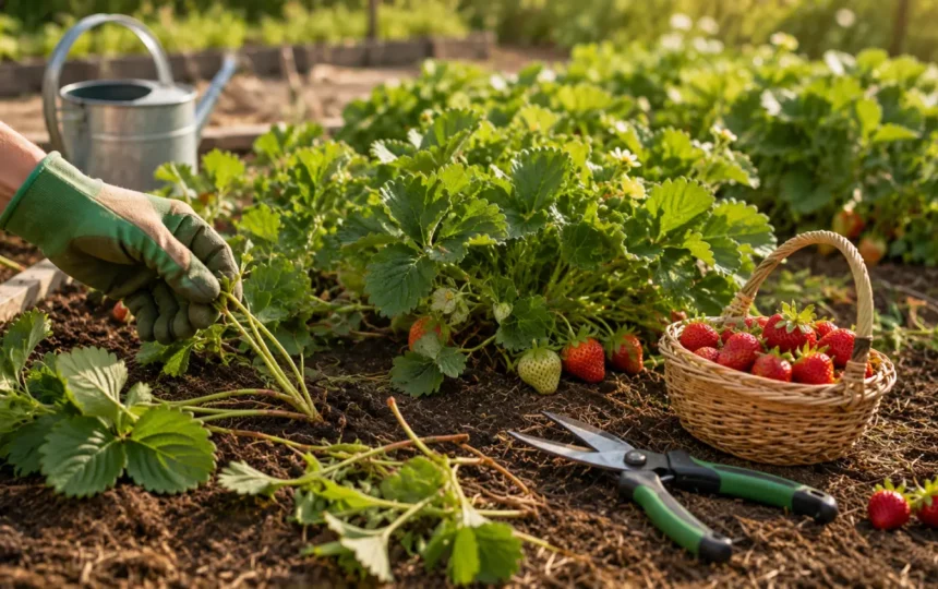L’importance de l’entretien des fraisiers après la récolte