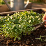 Mâche semée trop dru : éclaircir aux ciseaux sans casser les jeunes plants