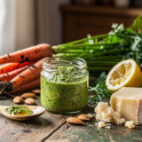 Pesto de fanes de carottes : la version douce, sans goût d&rsquo;herbe coupée