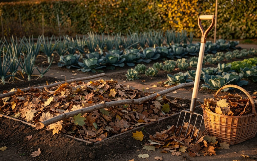 Les premières feuilles mortes tombent : 5 façons de les faire travailler au potager