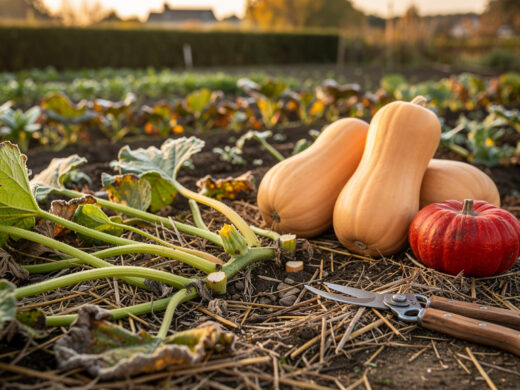Longues tiges de courges : comment les rendre au sol sans nourrir les limaces