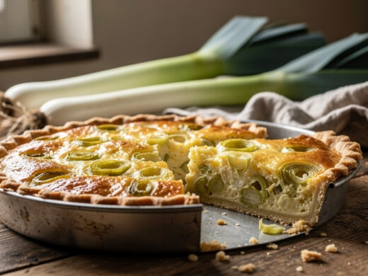 Quiche aux poireaux du jardin : une garniture fondante sans pâte détrempée