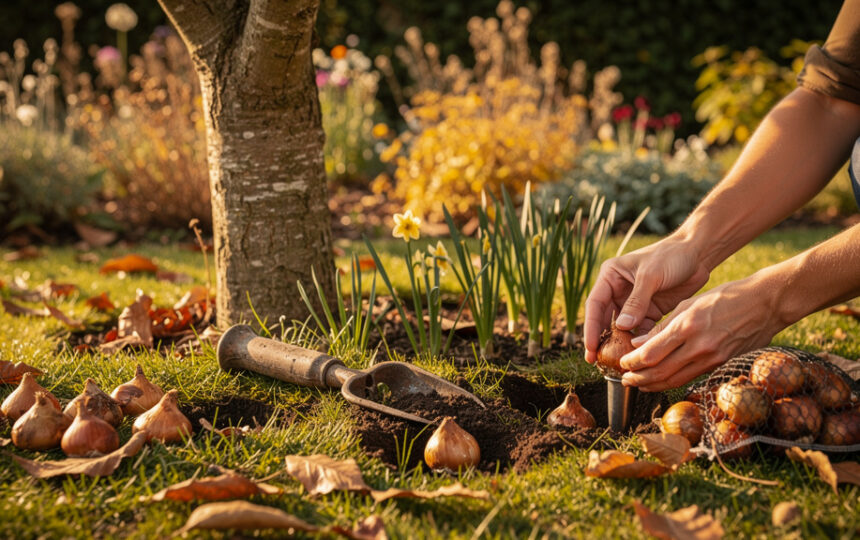 Bulbes de printemps : planter en taches plutôt qu&rsquo;en rangs