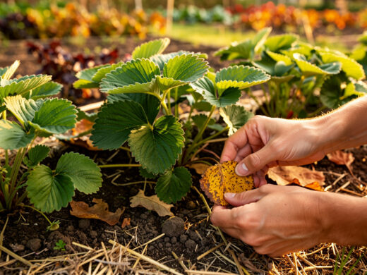 Vieilles feuilles de fraisiers : faut-il vraiment les couper avant l’hiver ?